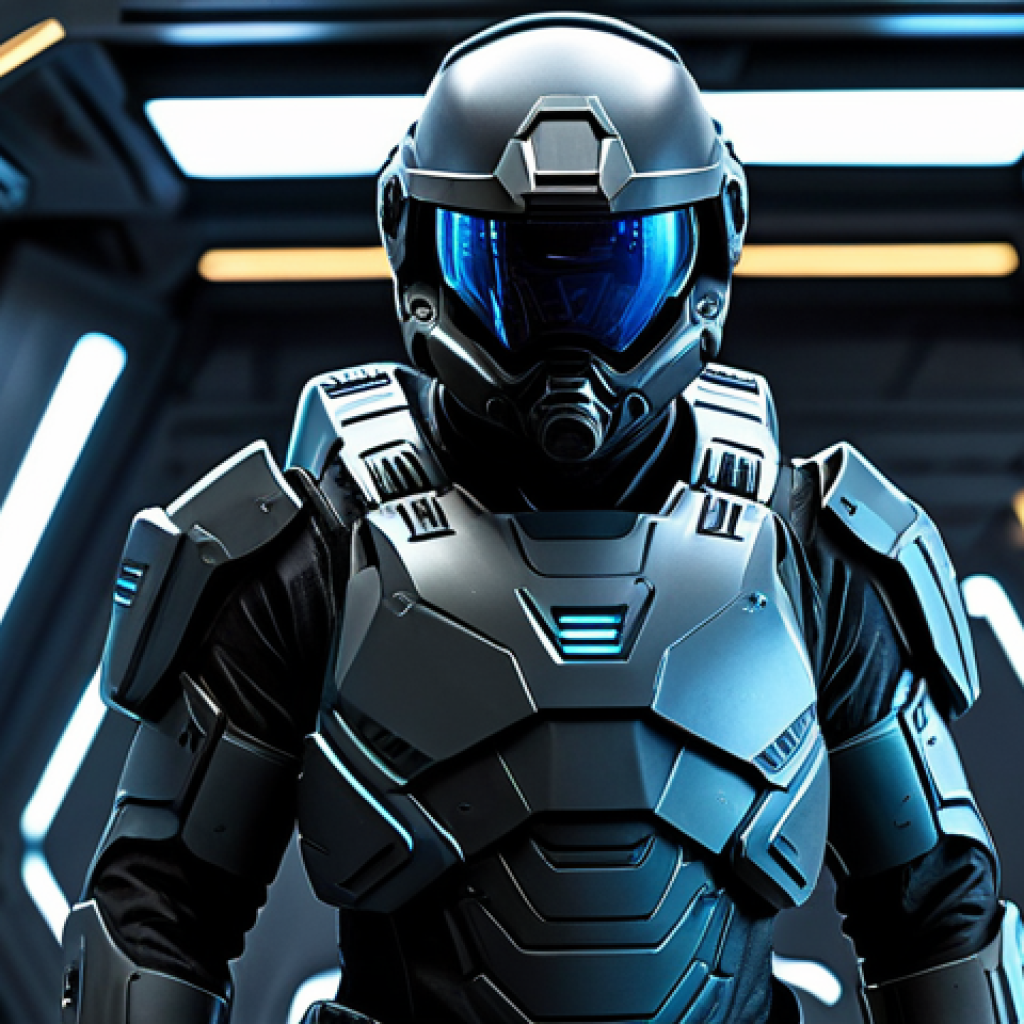 A professional future soldier, male, wearing a state-of-the-art, dark grey advanced tactical suit with integrated smart armor and subtle glowing blue sensors, standing in a brightly lit, futuristic command center. The soldier's helmet visor reflects holographic data, showcasing a secure communication network and real-time intelligence. The posture is alert and composed. The uniform is fully clothed and covers the entire body, demonstrating appropriate attire for a high-tech military role. The image should feature perfect anatomy, correct proportions, well-formed hands, and proper finger count. Natural body proportions are essential. This is a safe for work, appropriate content, and family-friendly image, captured with professional photography, high quality.