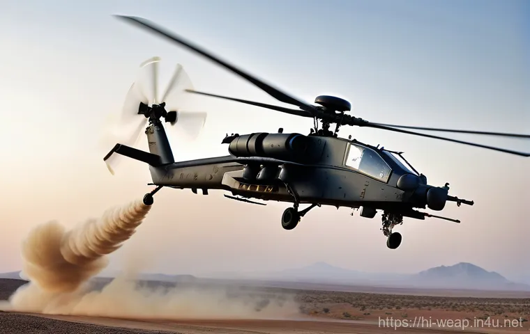 다목적 헬리콥터 무장 분석 - Image Prompt 1: Precision Anti-Tank Strike** 다목적 헬리콥터 무장 분석 - Image Prompt 1: Precision Anti-Tank Strike**